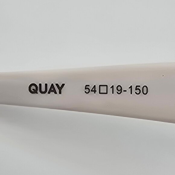 Quay Australia Call The Shots White Frame Polarized Grey Lens Cat Eye Sunglasses main image 13